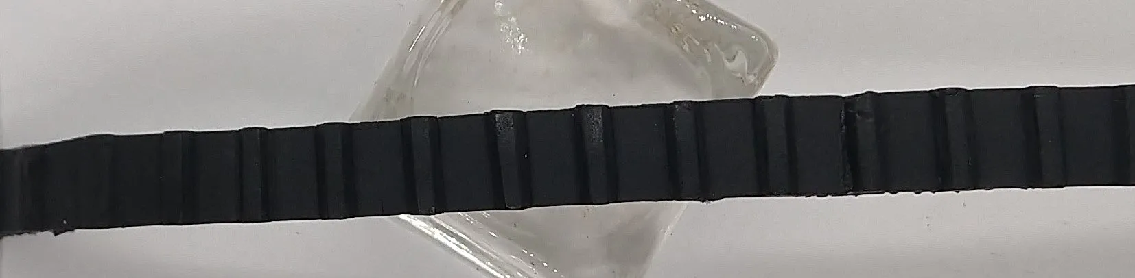 7-5/8" x 3/8" Length of single track is 7-5/8" x 3/8" one piece