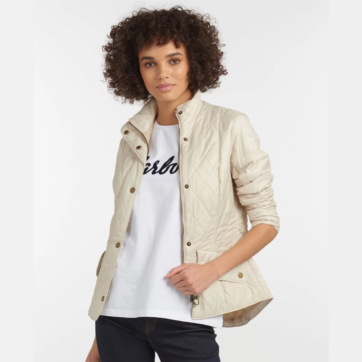 Barbour Flyweight Cavalry Women's Quilted Jacket | Pearl
