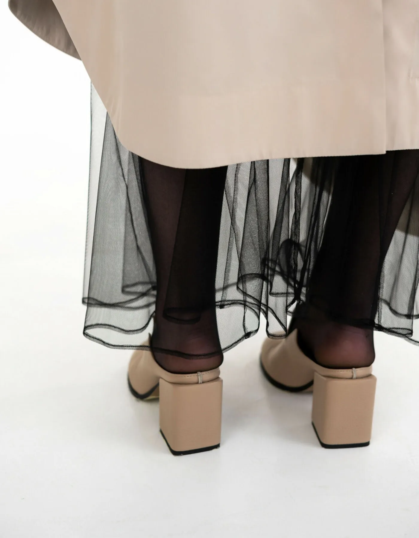 Beige trench coat