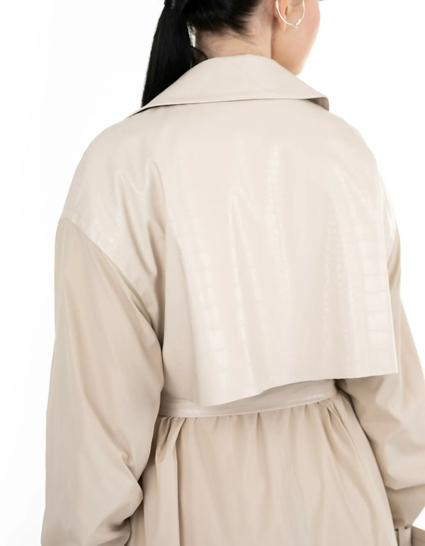 Beige trench coat