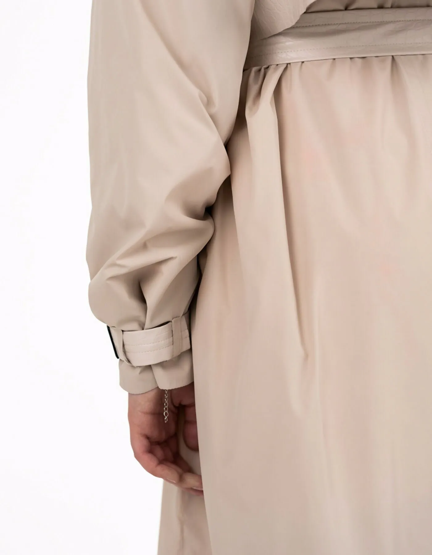 Beige trench coat