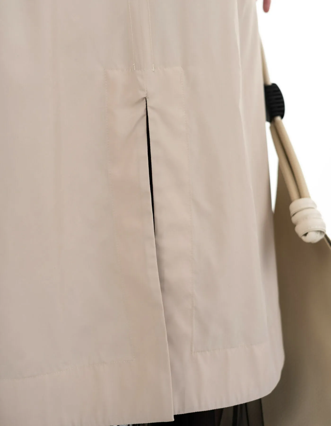 Beige trench coat
