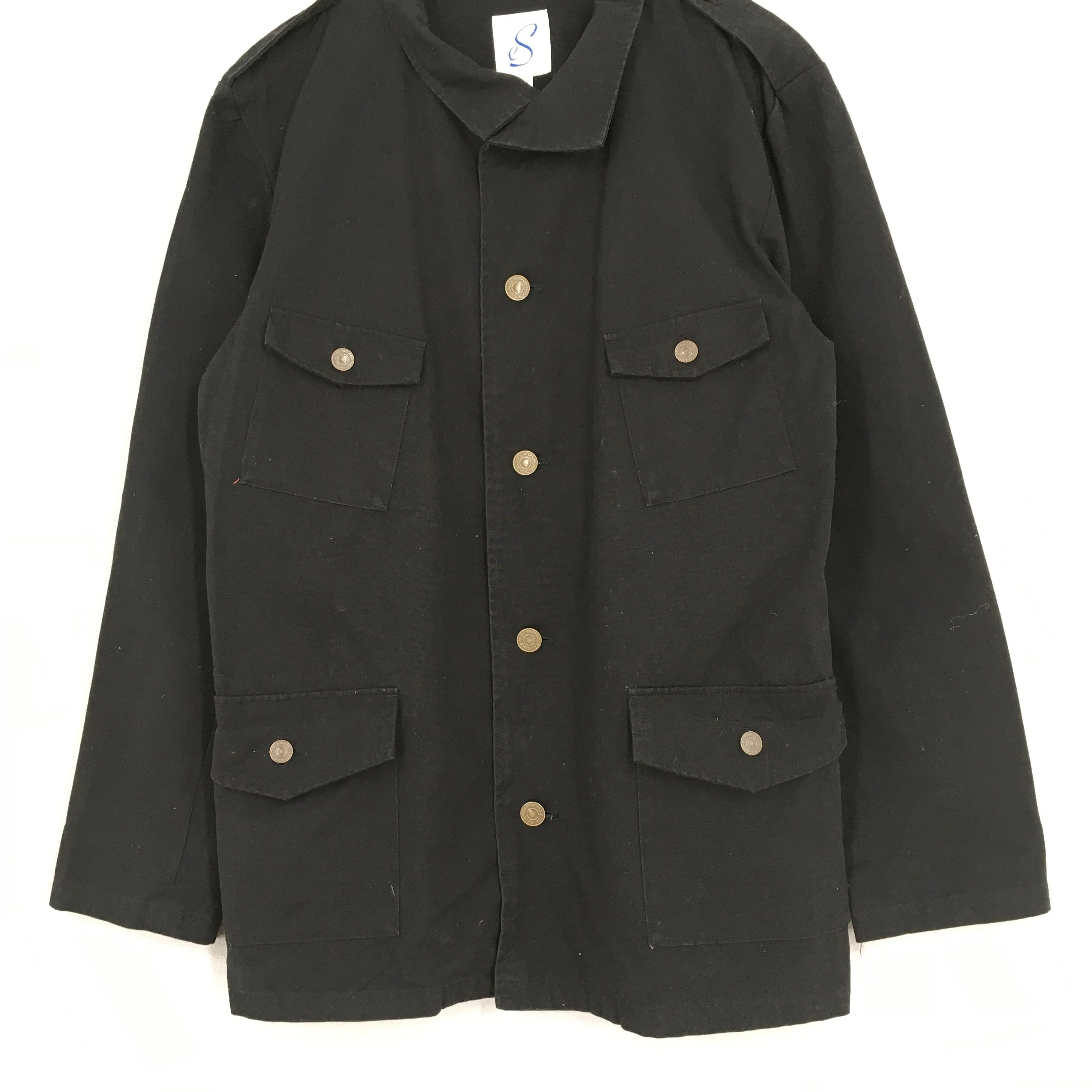 Black Denim Jeans Workwear Jacket Large