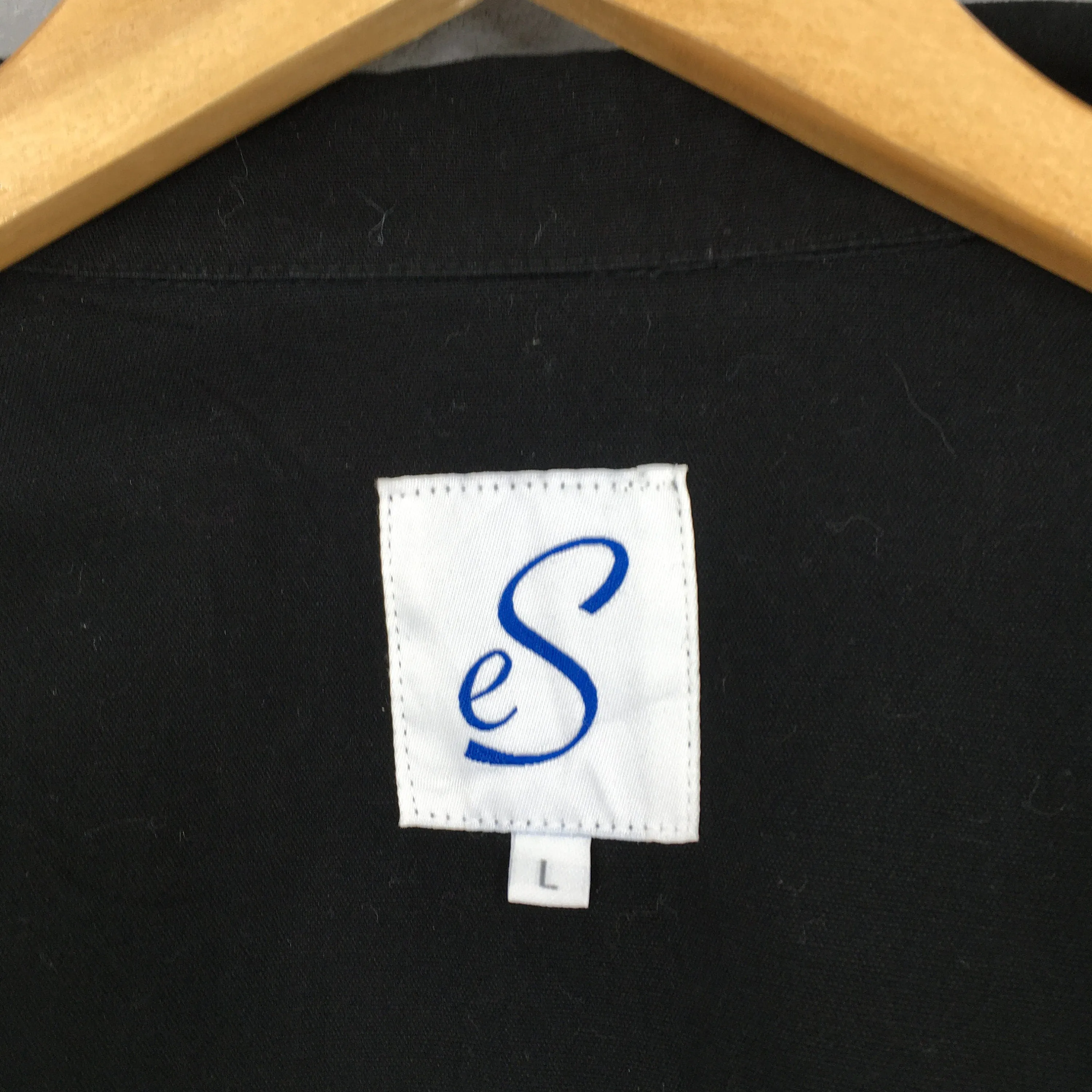 Black Denim Jeans Workwear Jacket Large