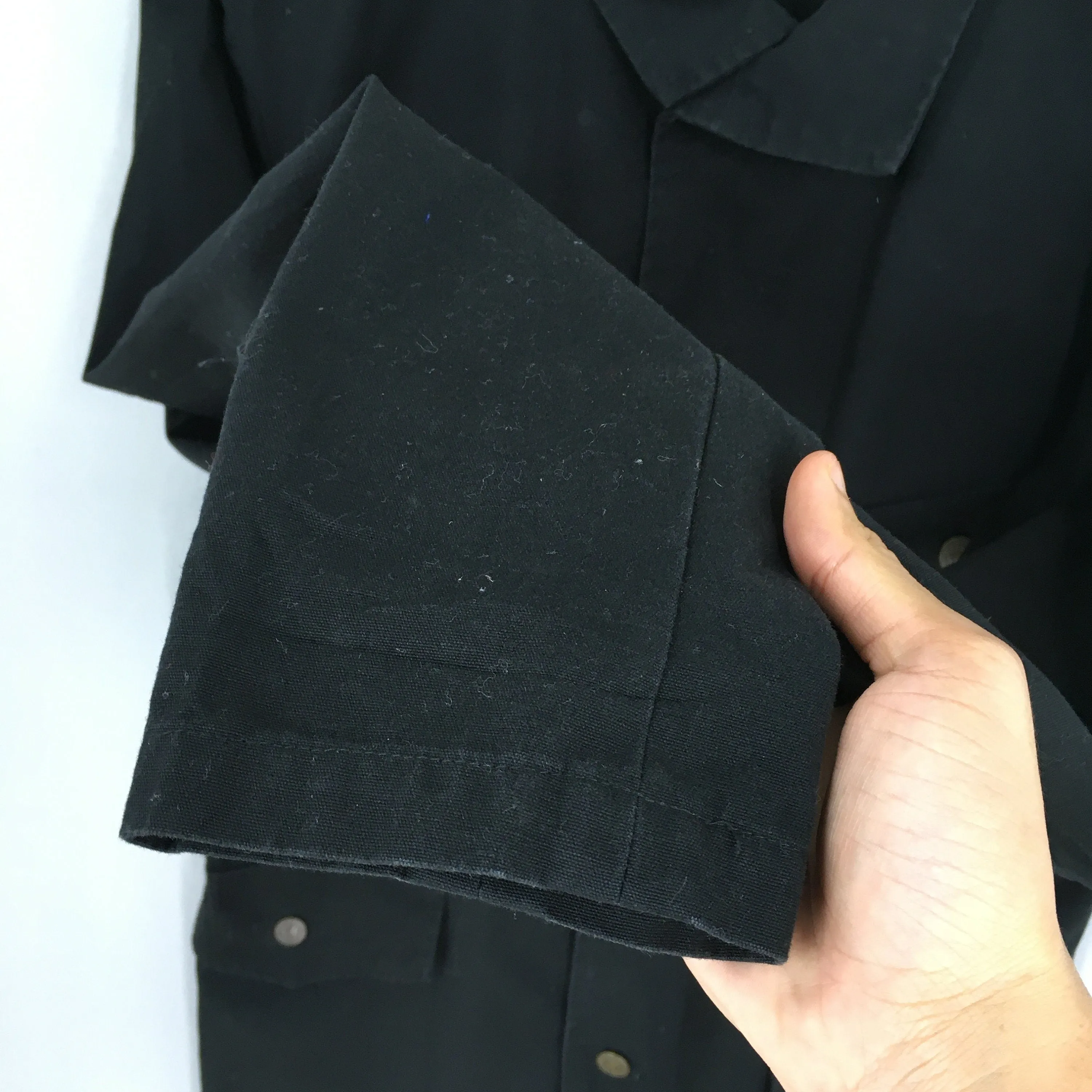 Black Denim Jeans Workwear Jacket Large