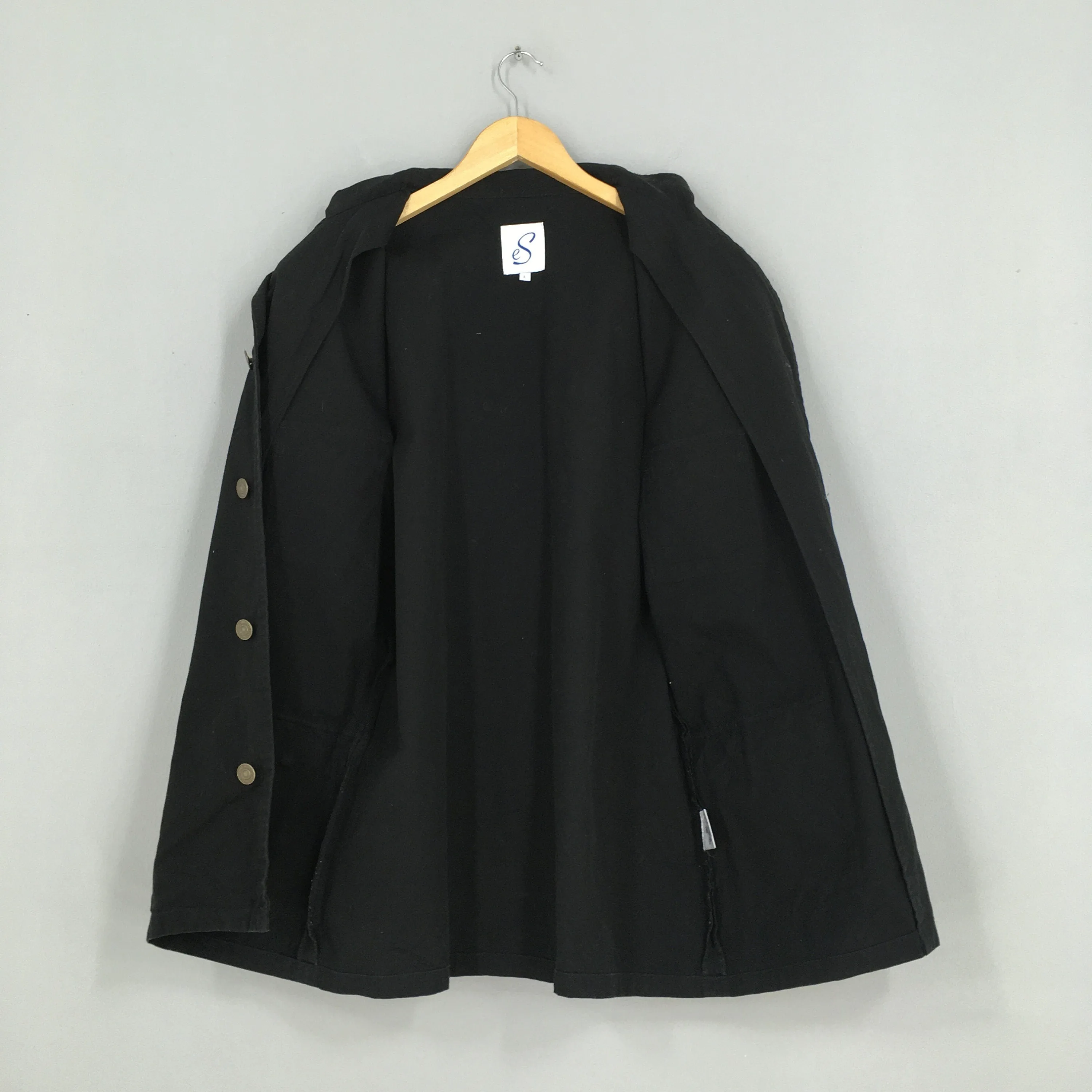Black Denim Jeans Workwear Jacket Large