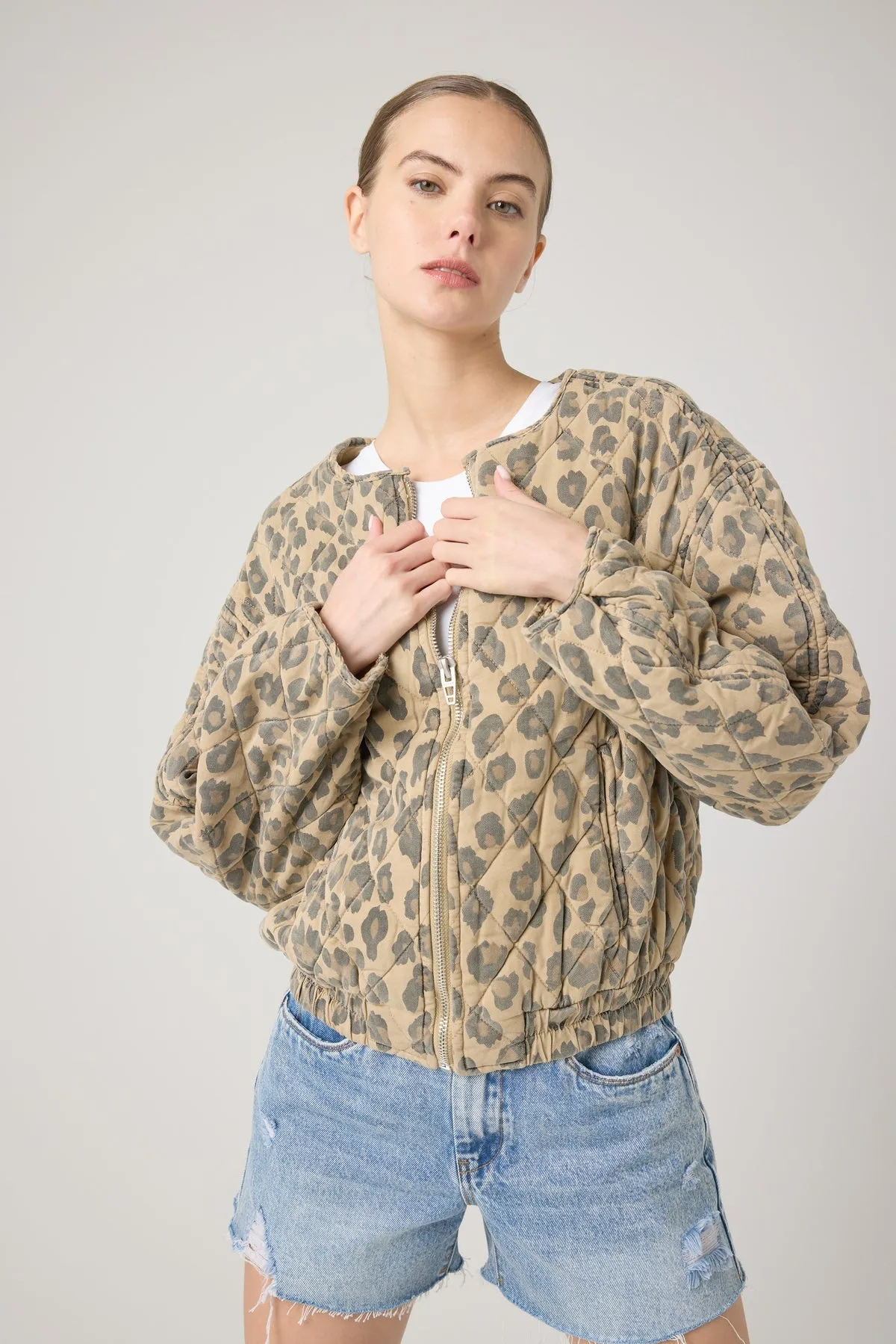 Blanknyc Quilted Spot On Bomber Jacket