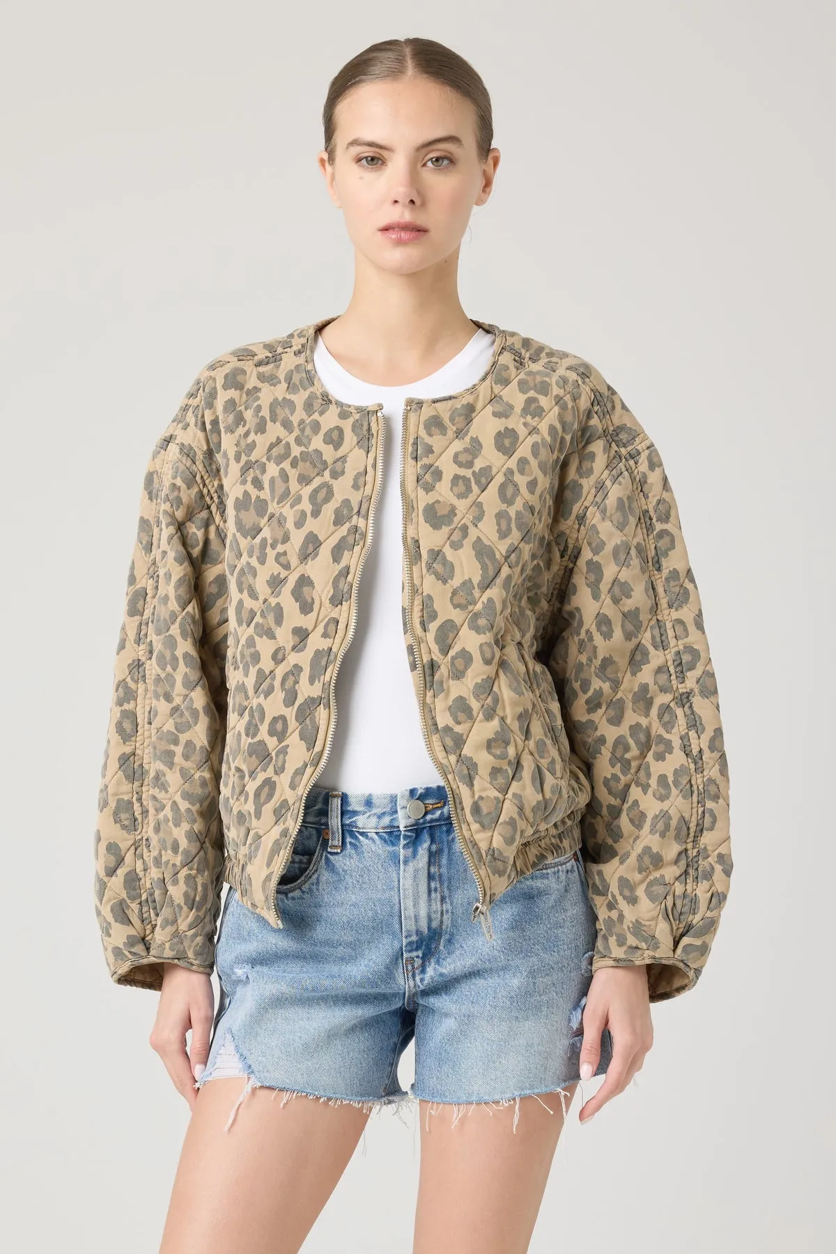 Blanknyc Quilted Spot On Bomber Jacket