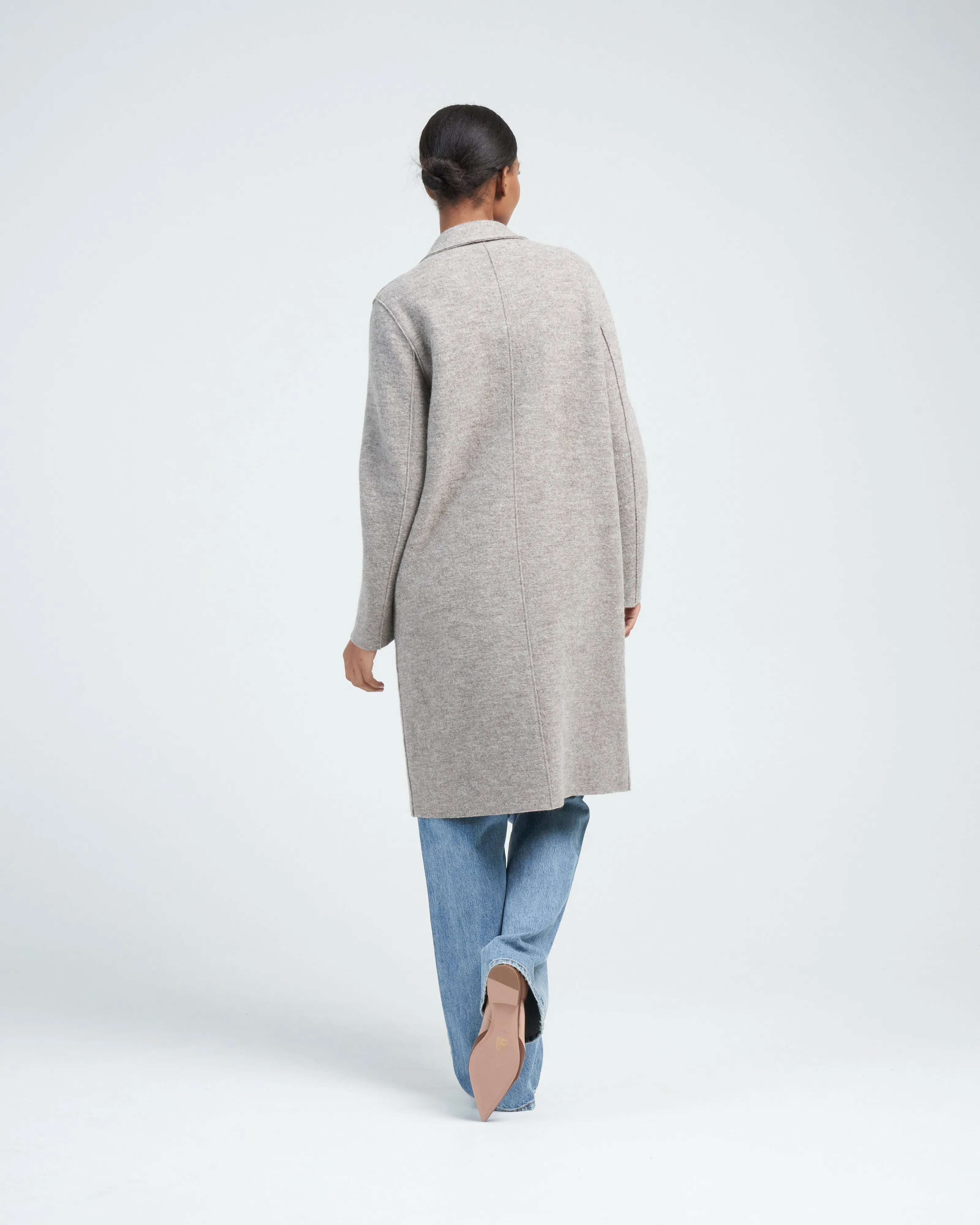 boiled wool overcoat