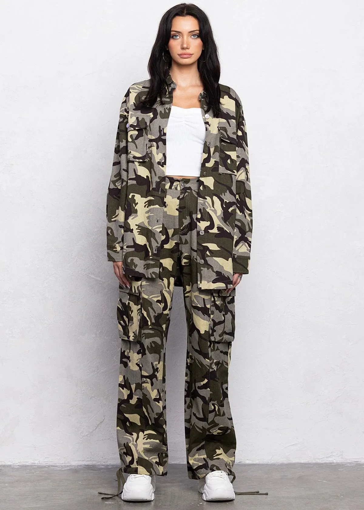 Bold Move Camo Denim Shacket