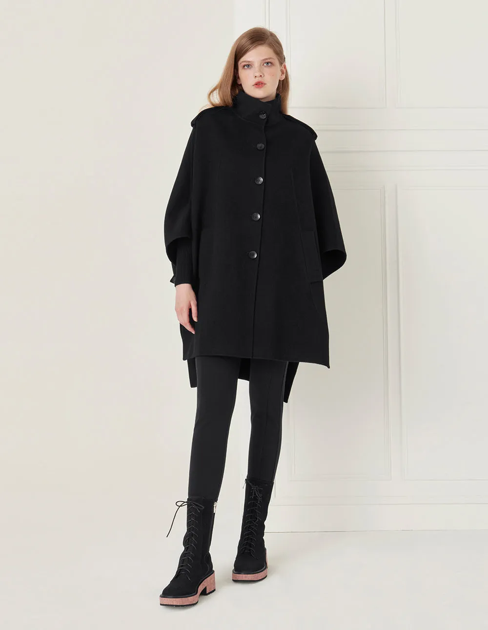 BORA AKSU Utility wool cape coat