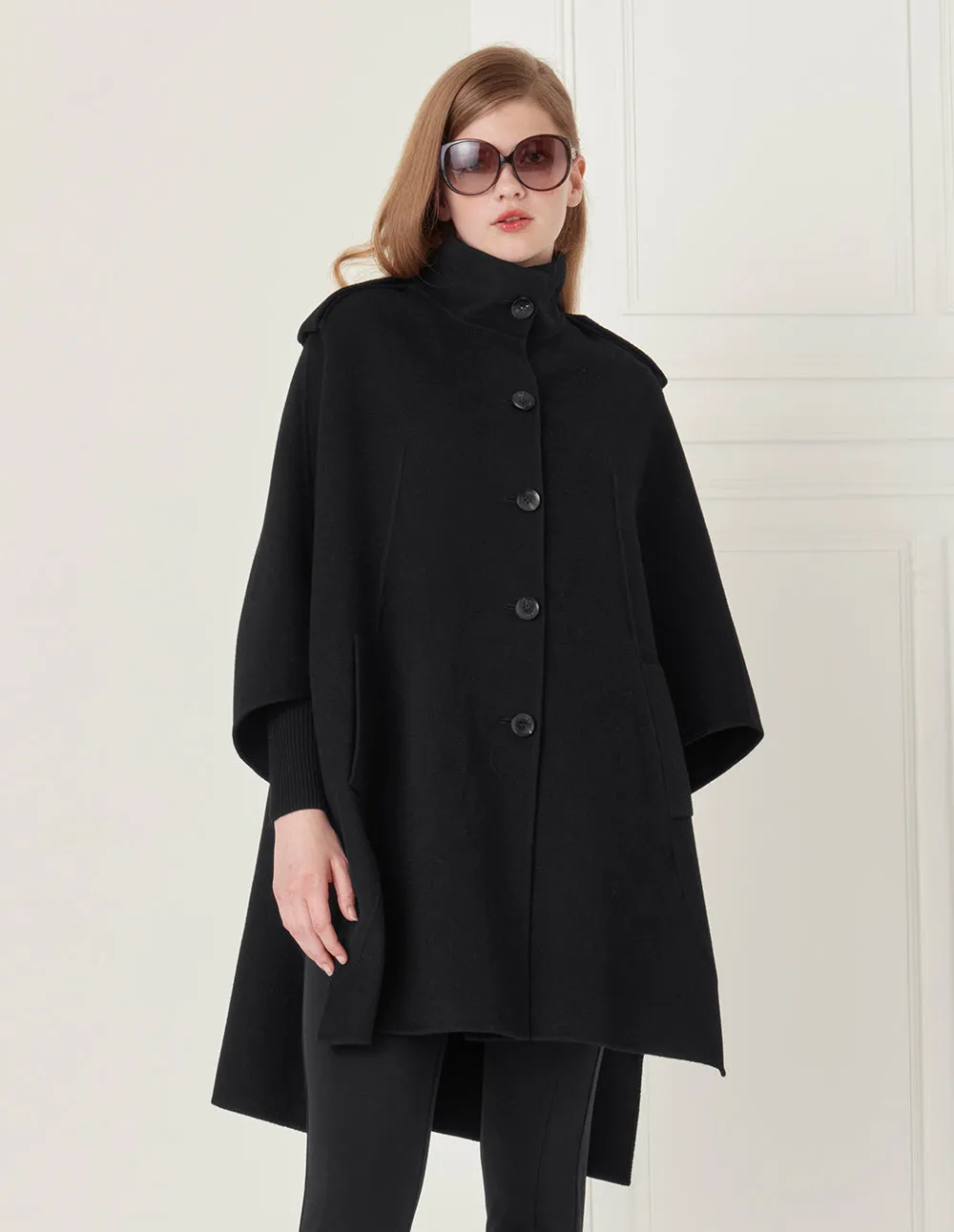 BORA AKSU Utility wool cape coat