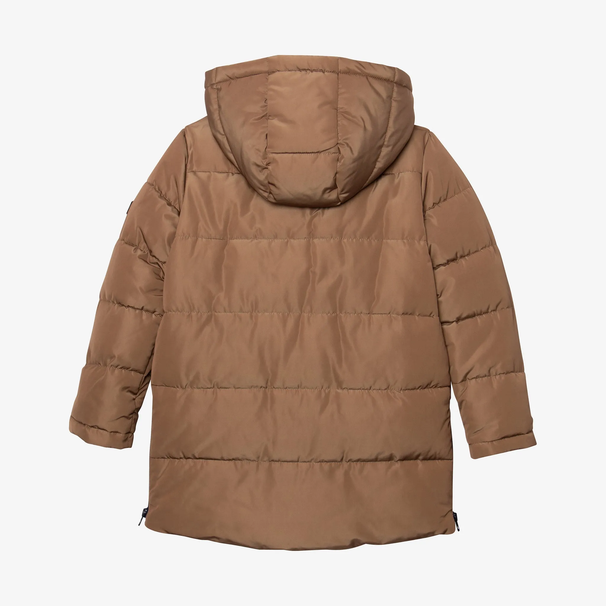 Boy caramel long parka