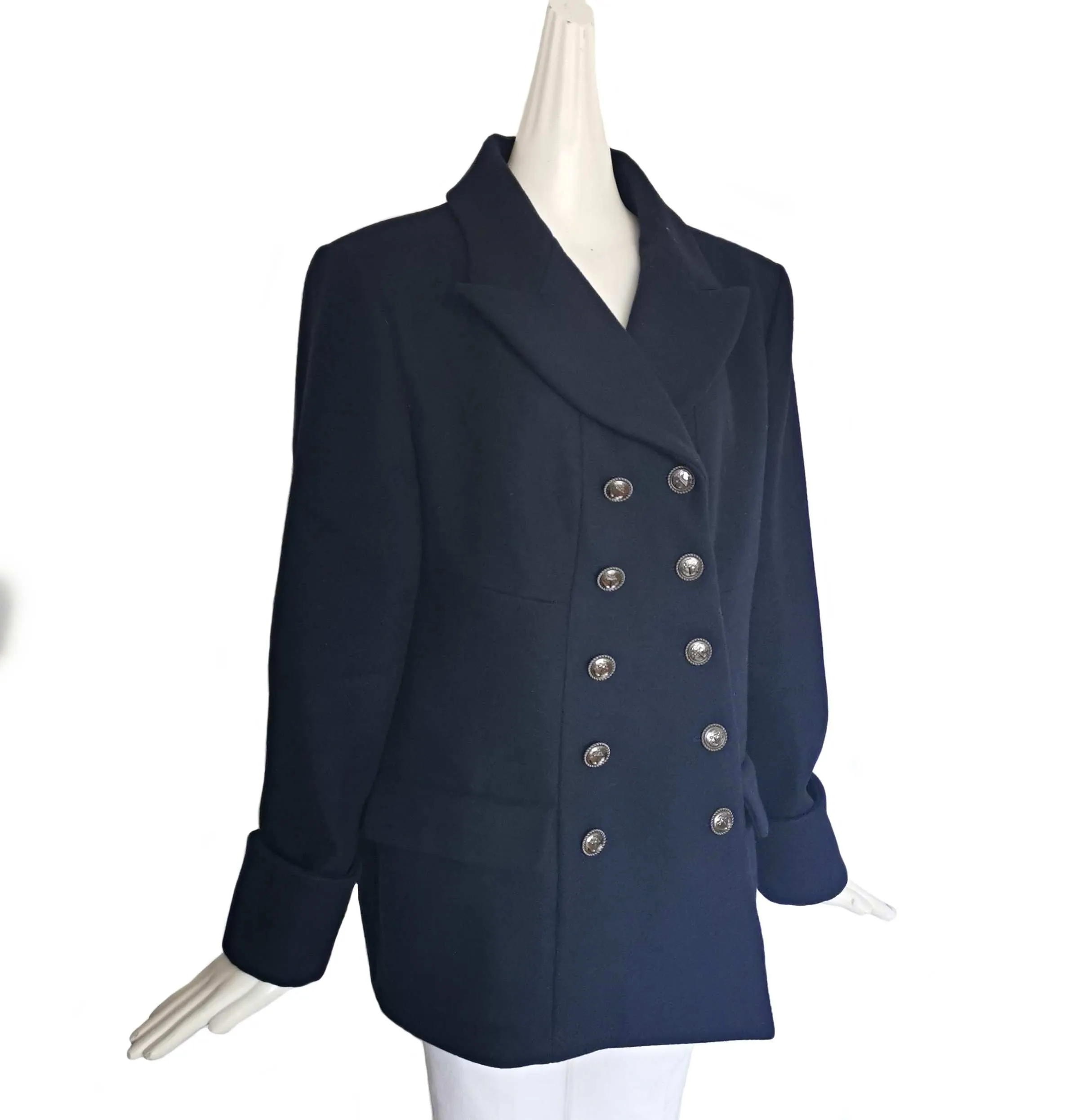 CHANEL NAVY 2018 SHORT PEACOAT (Fr 50)