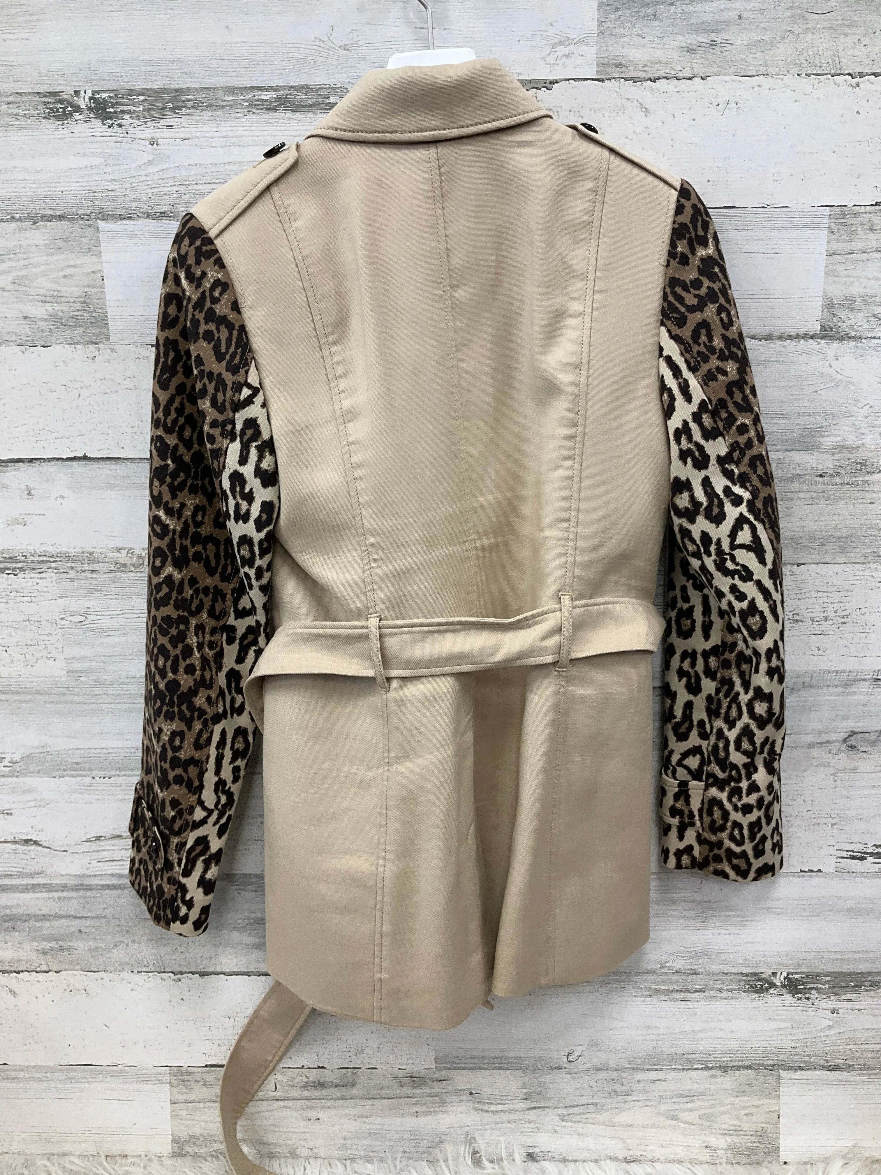 Coat Trench Coat By Banana Republic In Animal Print, Size: S