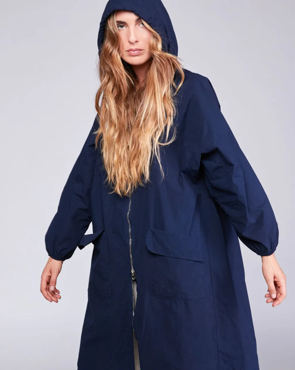 Cotton Full Zip Patch Pocket Parka
