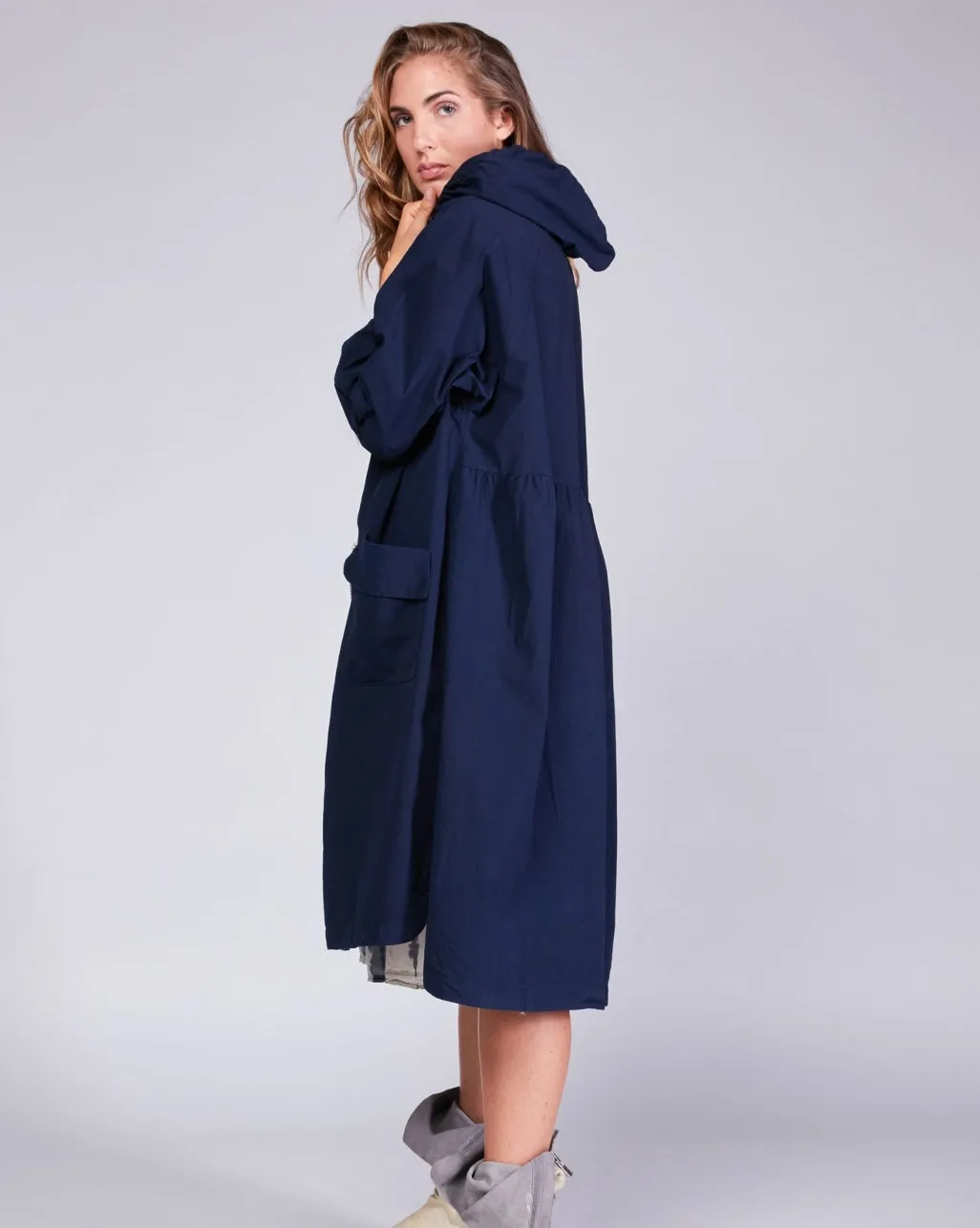 Cotton Full Zip Patch Pocket Parka