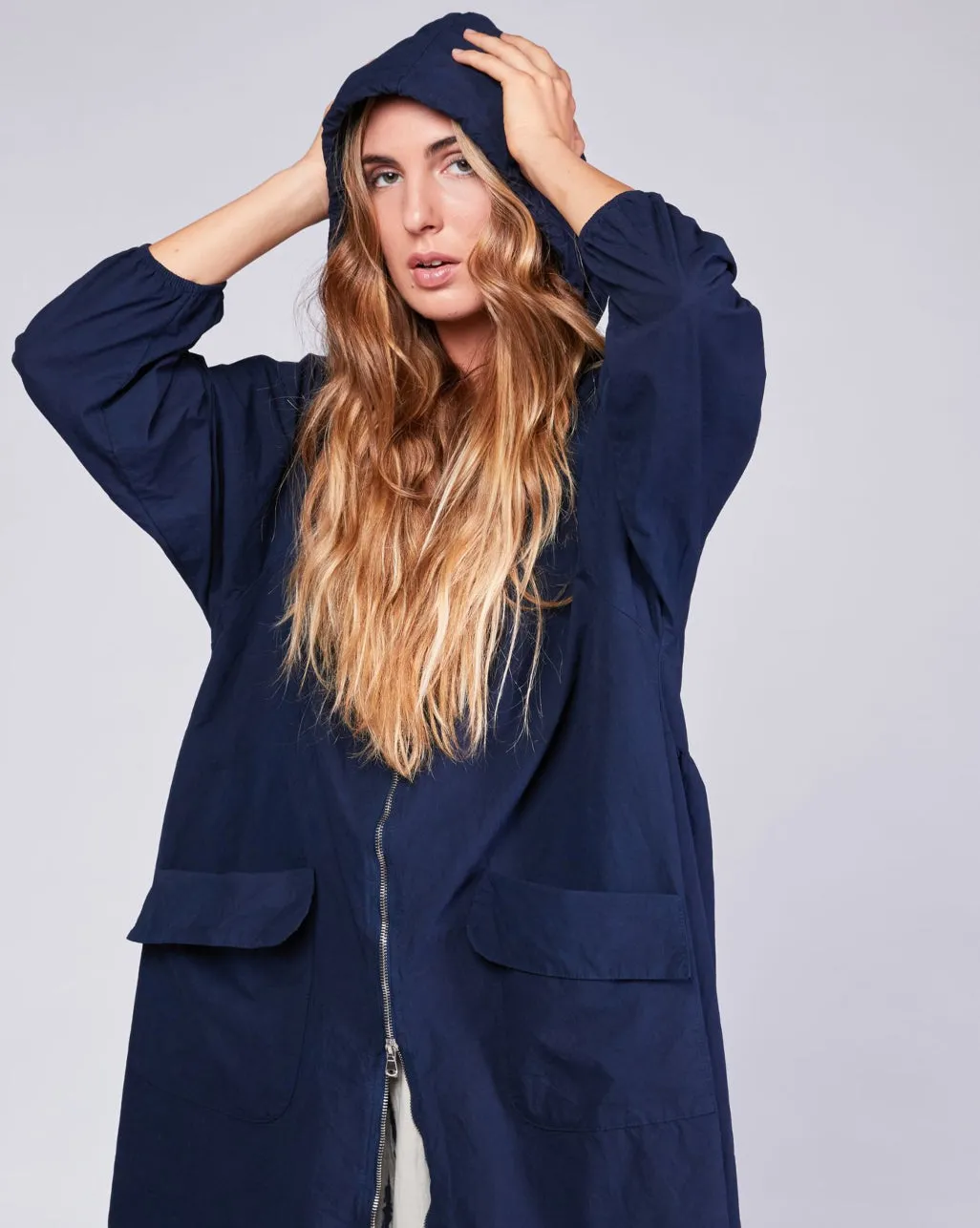 Cotton Full Zip Patch Pocket Parka