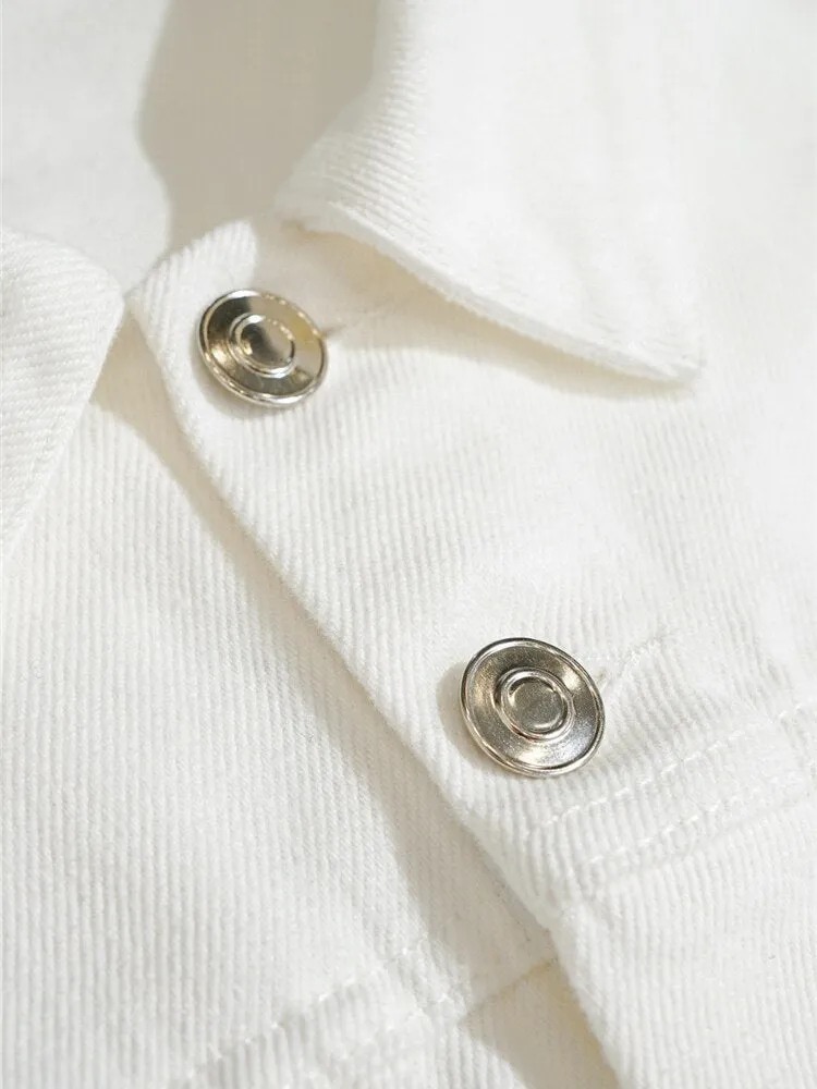 Denim Patchwork Button Jacket