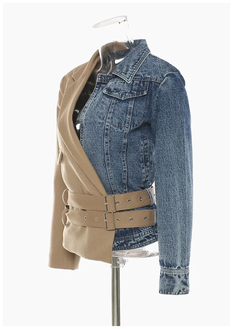 Denim Tailored Woven Blazer