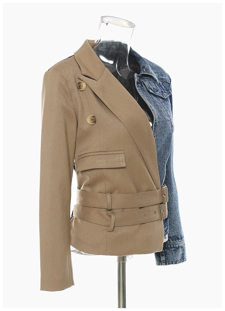 Denim Tailored Woven Blazer