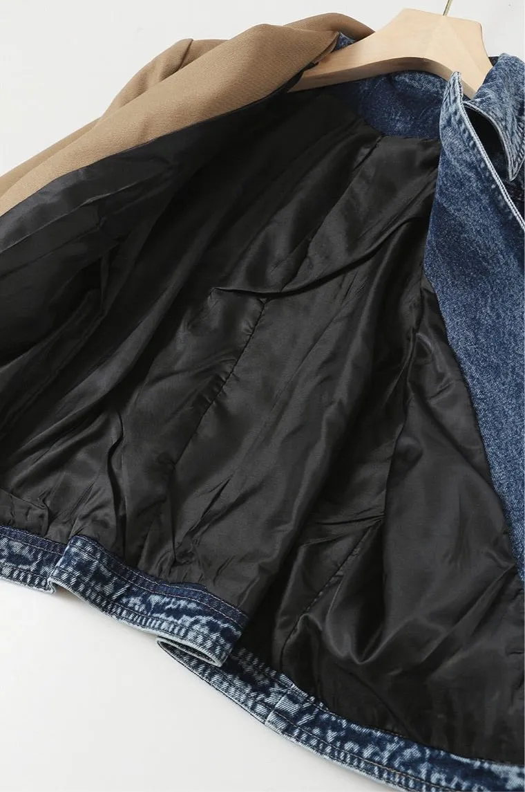 Denim Tailored Woven Blazer