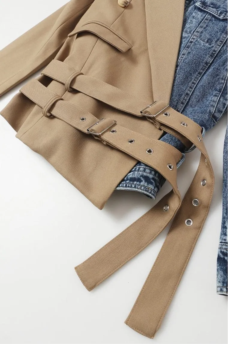 Denim Tailored Woven Blazer
