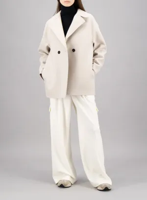 DROPPED SHOULDER JACKET - CREAM