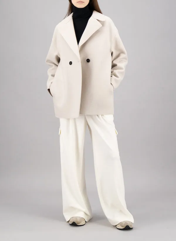 DROPPED SHOULDER JACKET - CREAM