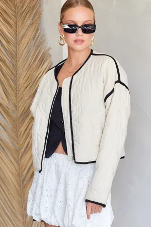 Ebony and Ivory Quilted Jacket