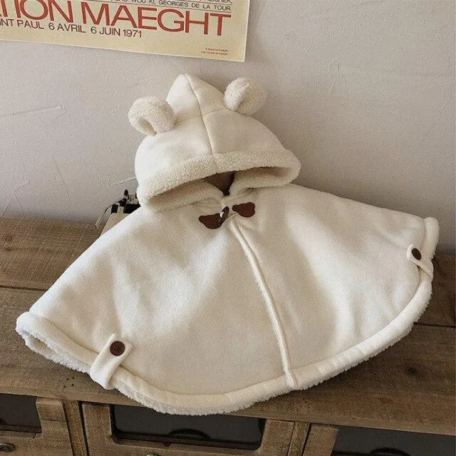 Fashionable Hooded Cape Coat