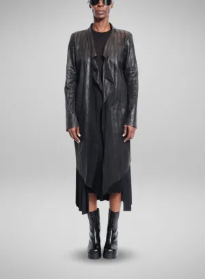 GIORGIO BRATO | Laser Cut Leather Trench