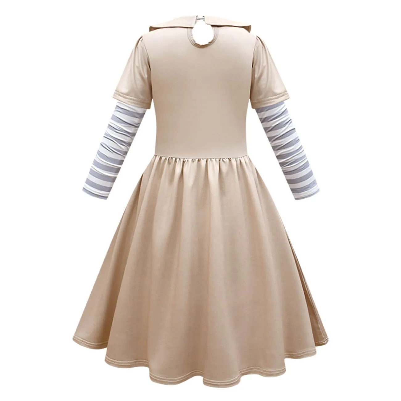 Girls Robot Doll Dress Horror Movie Costume for Kids Halloween AI Doll Cosplay Outfit Wig Full Set