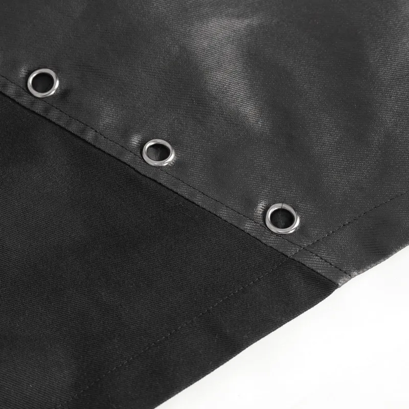 Gothic Fashion Black Irregular Hooded Coat With Eyelets