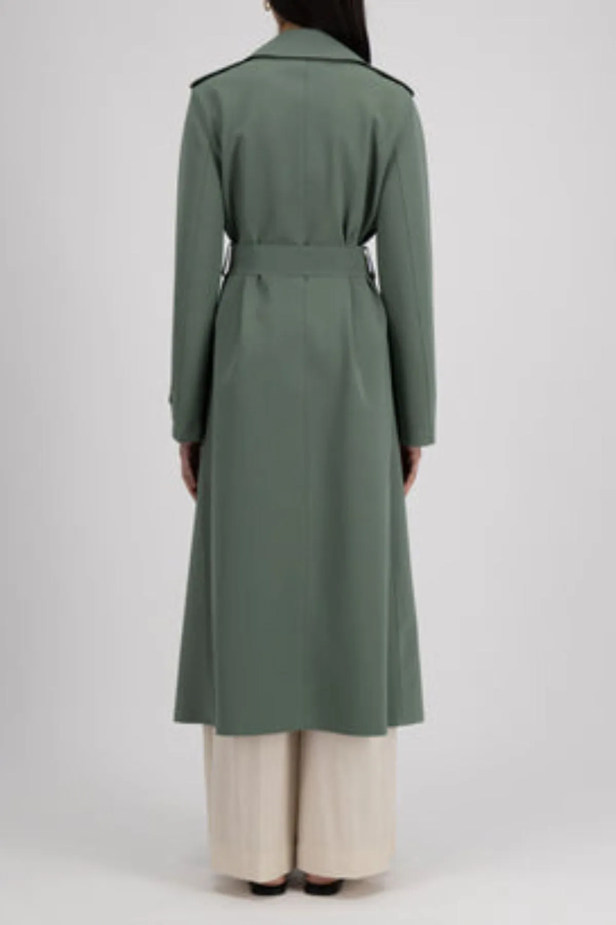 Harris Wharf Long Scuba Trench - Sage Green