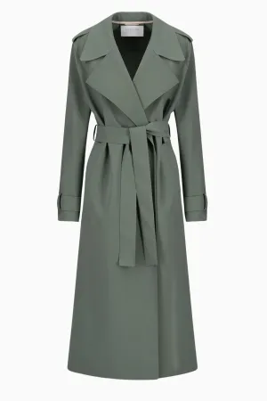 Harris Wharf Long Scuba Trench - Sage Green