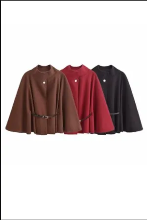 High Collared Cape Coat