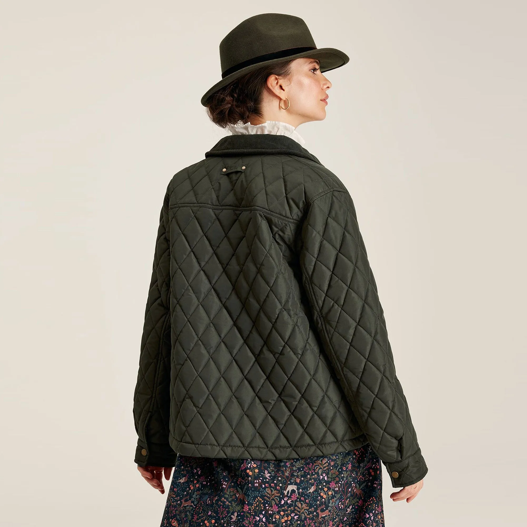 Joules Ladies Arlington Cropped Showerproof Quilted Jacket