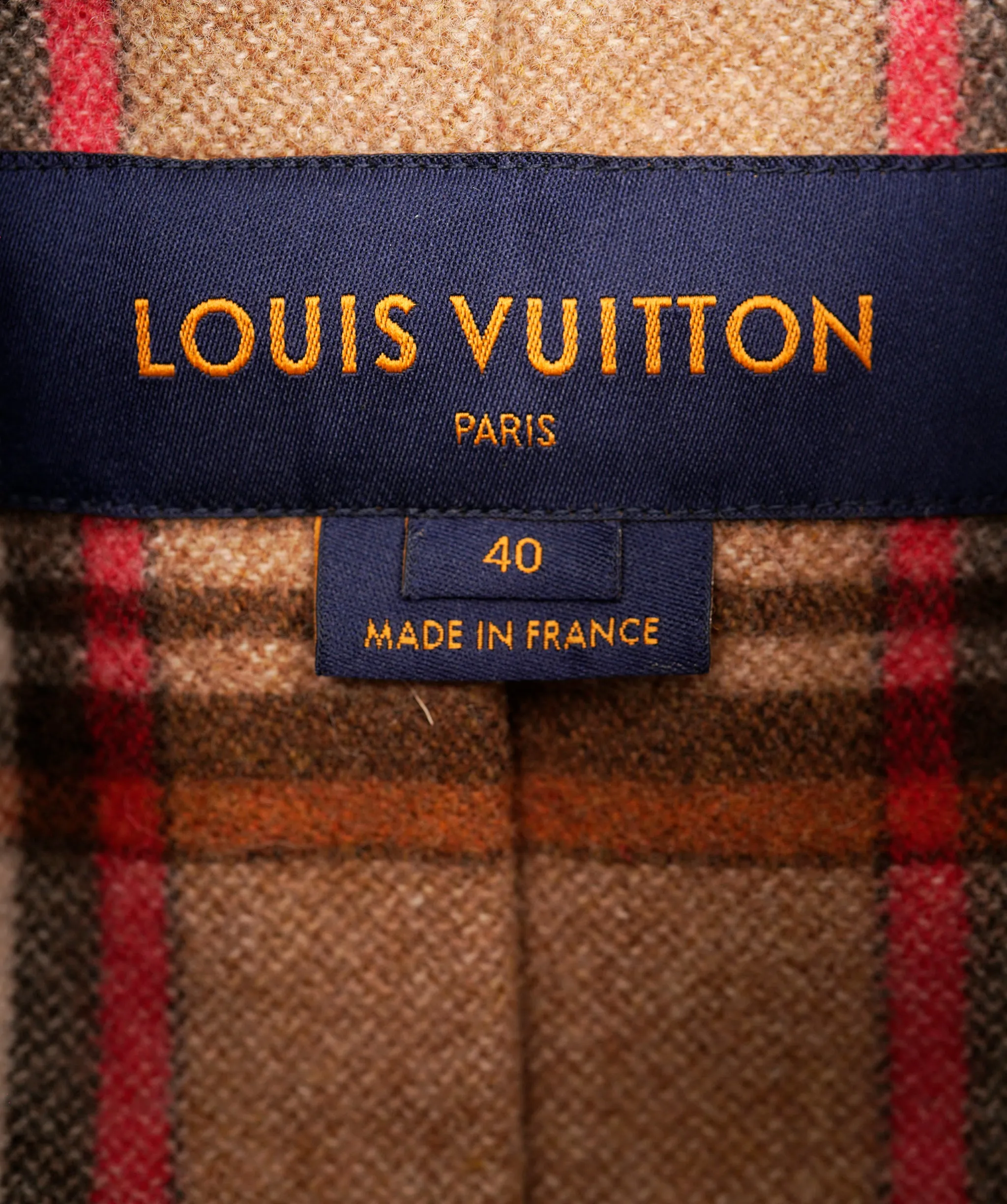 Louis Vuitton Brown & Orange Monogram Leather Trench Coat ABL0065