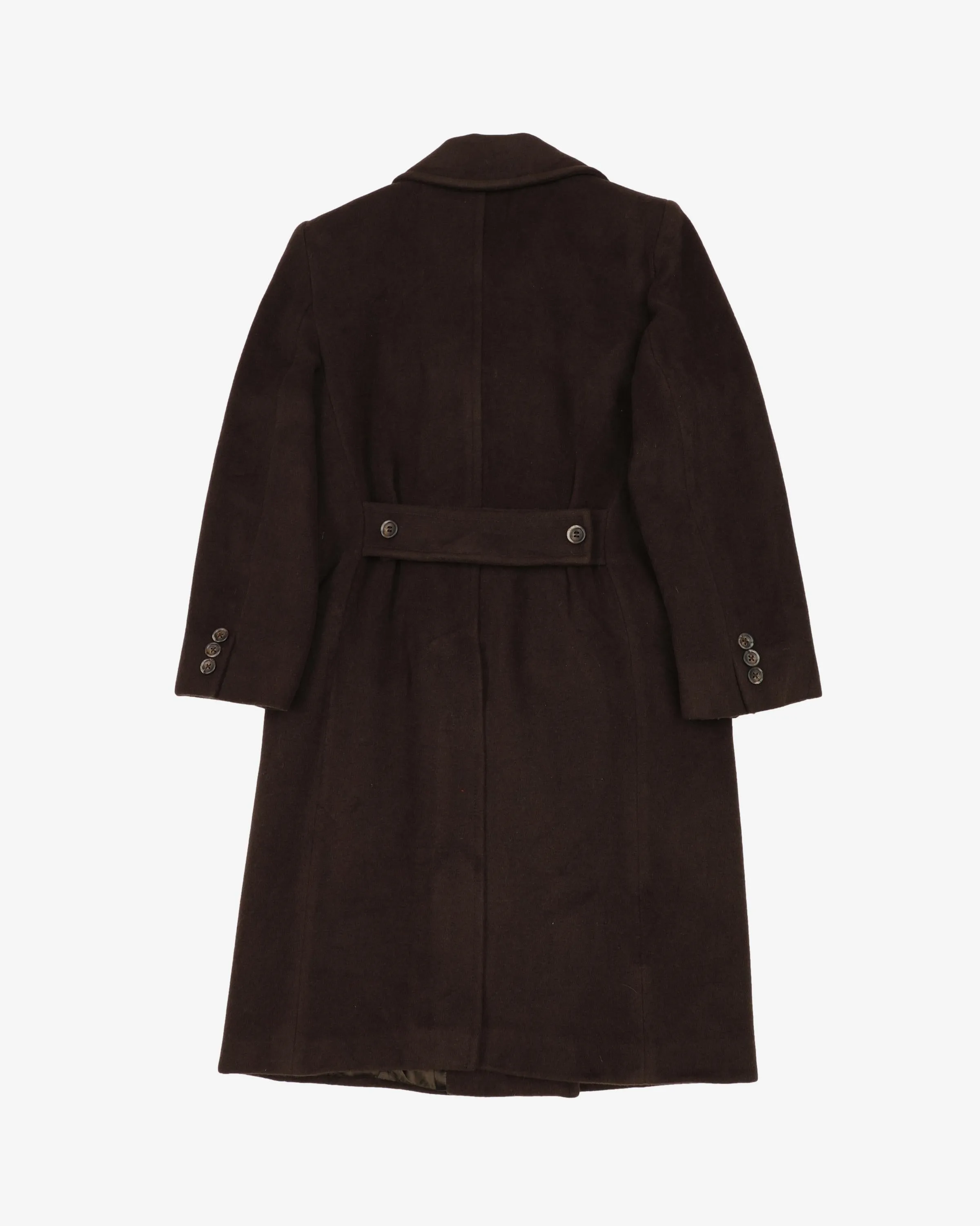 Marella Italy Brown Wool Overcoat - XXS / XS
