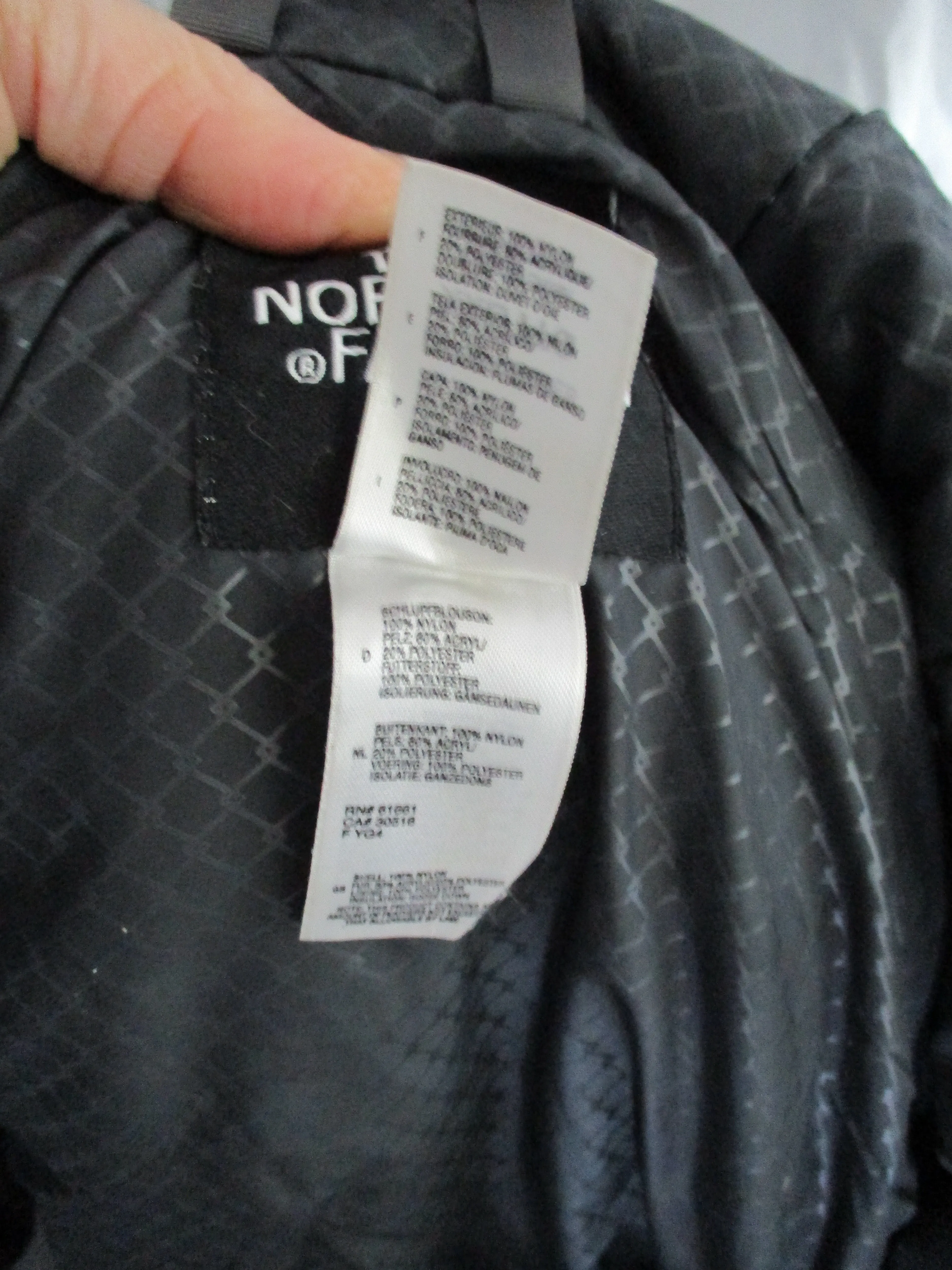 MENS THE NORTH FACE HYVENT Jacket Coat Winter Hood Fur Down Puffer Ski BLACK XXL