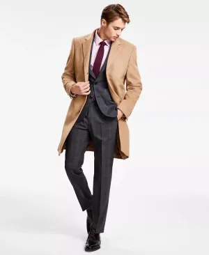 Michael Kors Men's Classic Fit Luxury Wool Cashmere Blend Overcoat 42S Camel Brown