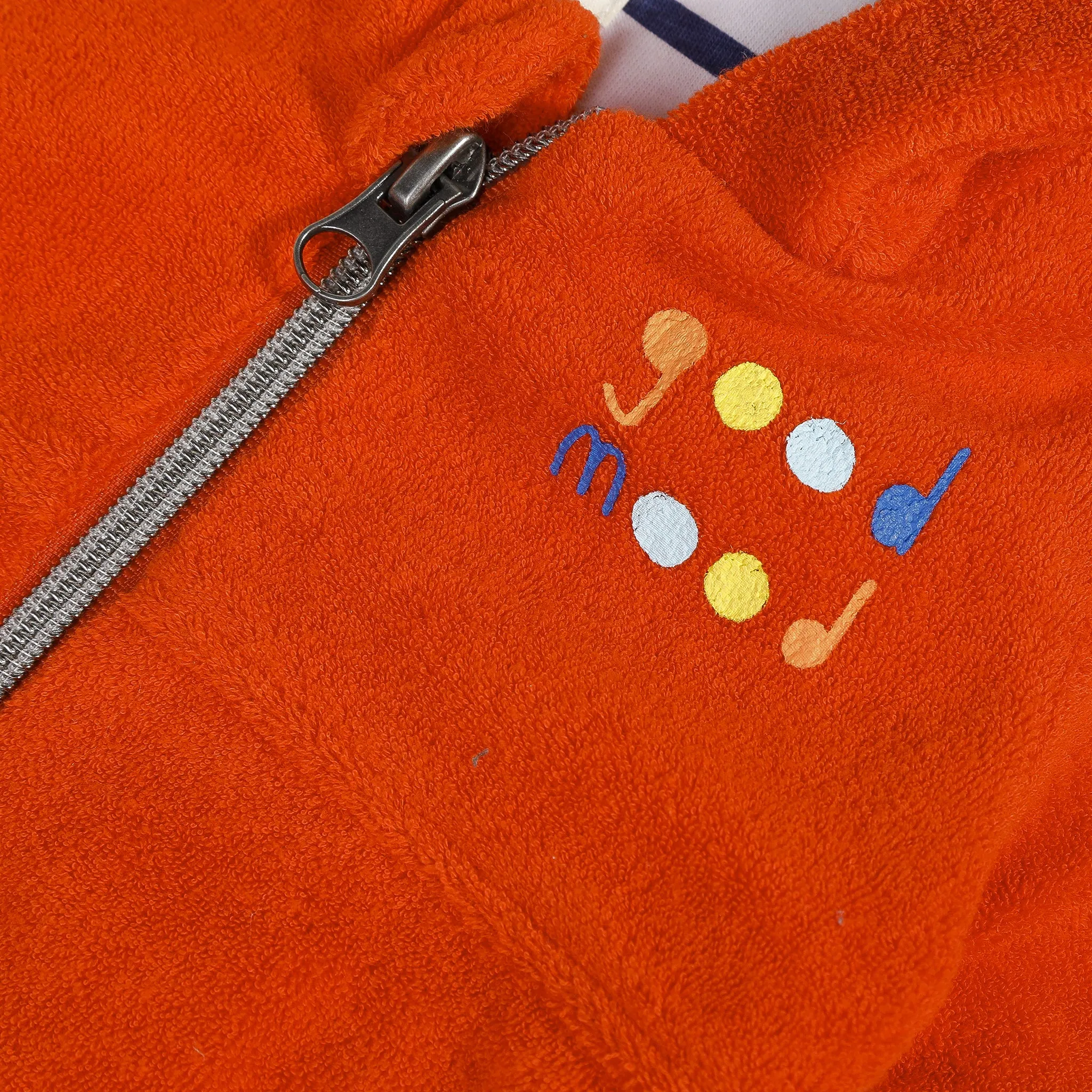 Newborn boy terry hooded jacket