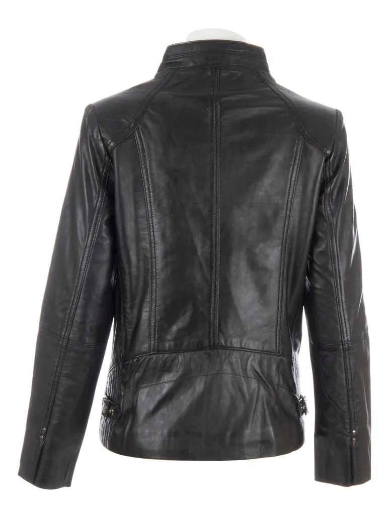 OBFQ Women's Biker Jacket - Black