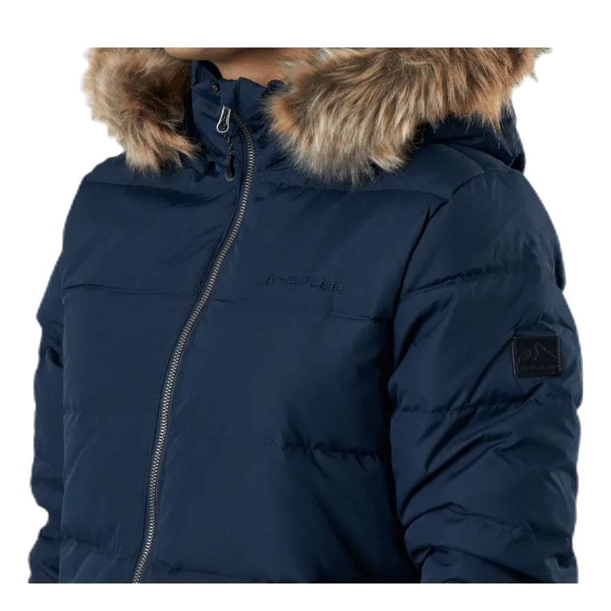 Paranaque Long Down Parka Jacket Blue
