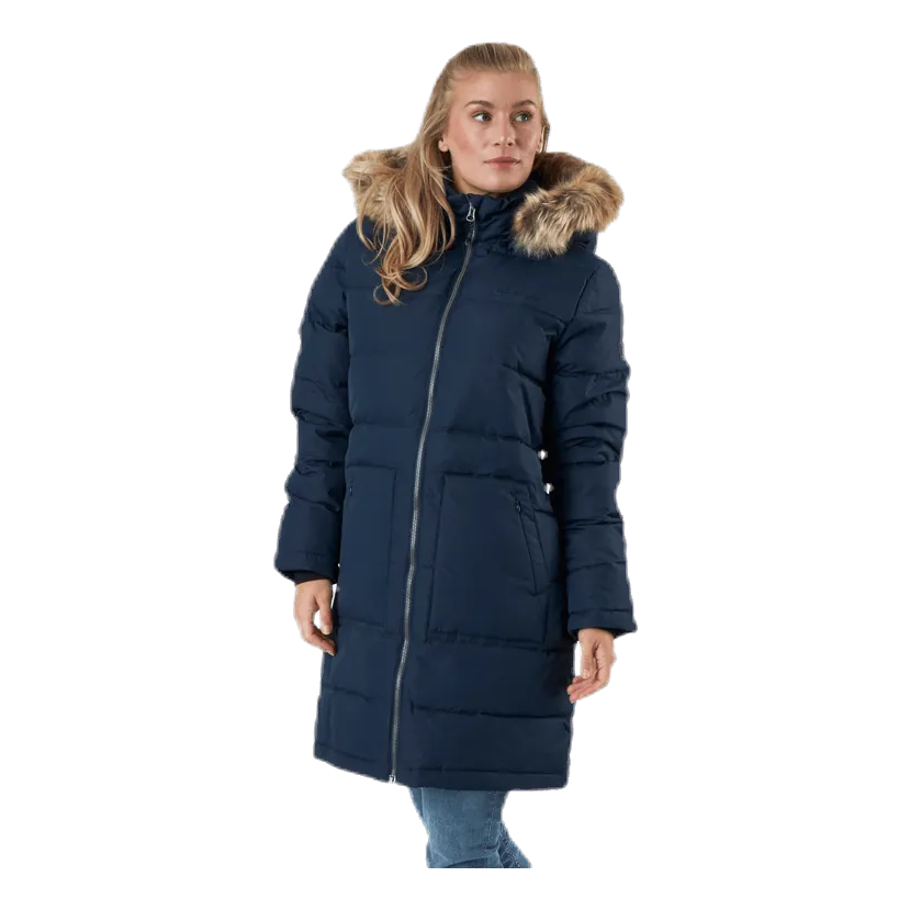 Paranaque Long Down Parka Jacket Blue