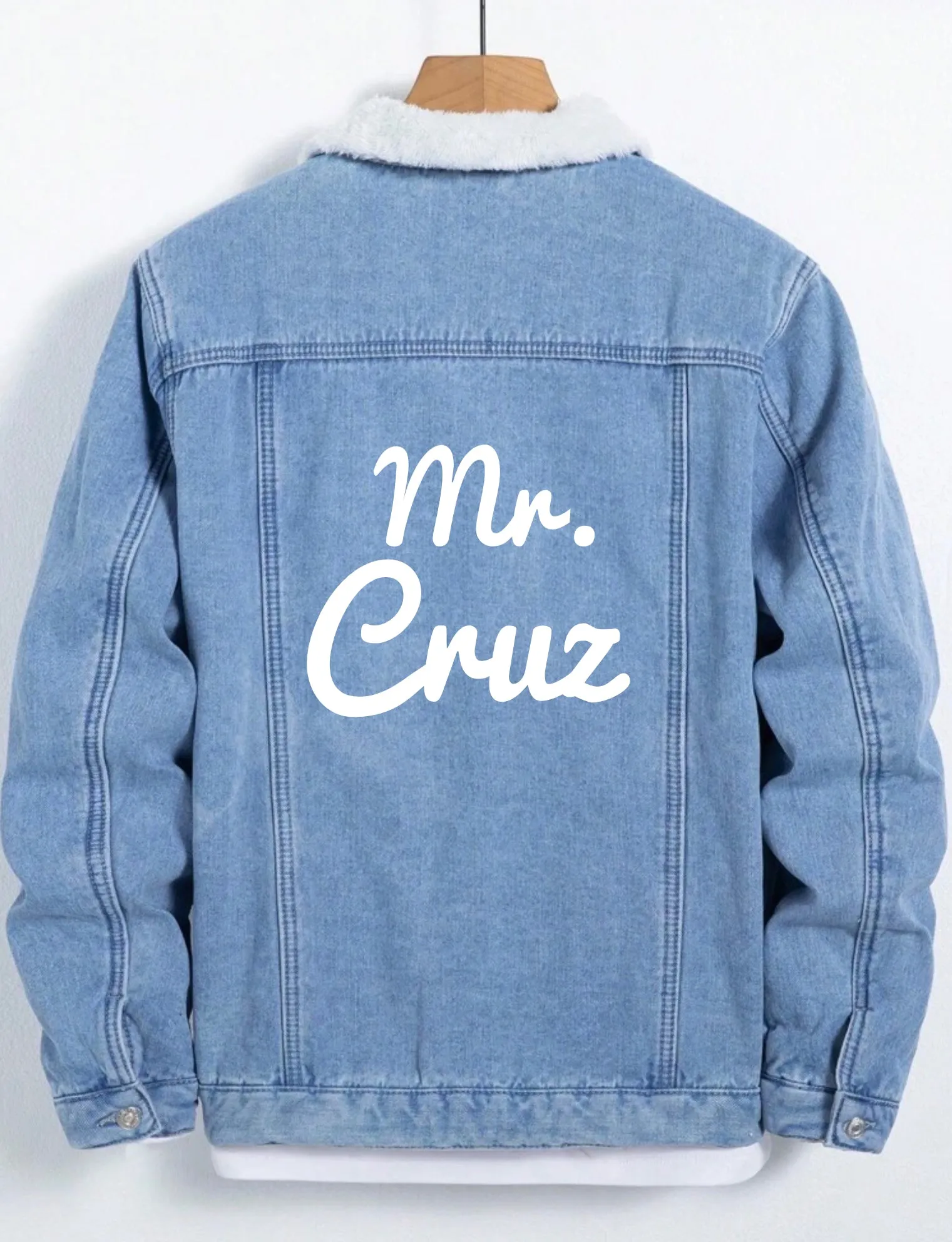 Personalized Men's Winter Denim Jacket