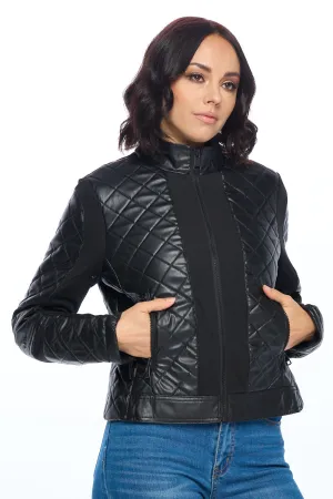 Quilted PU Jacket