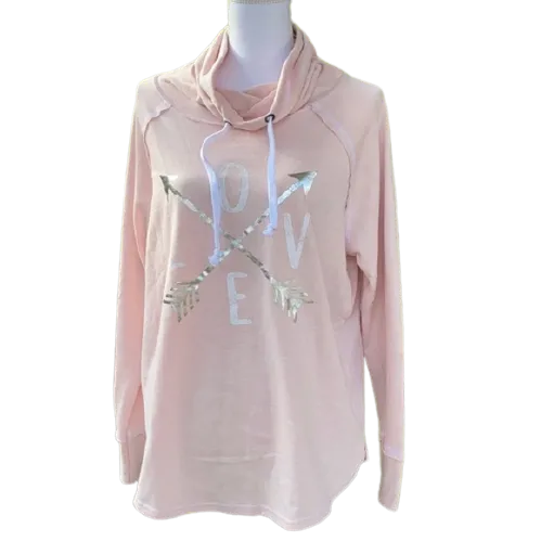 "LOVE" Arrow design Print Long Sleeve Top Blouse Size Large Cotton Women's Ladies Fashion