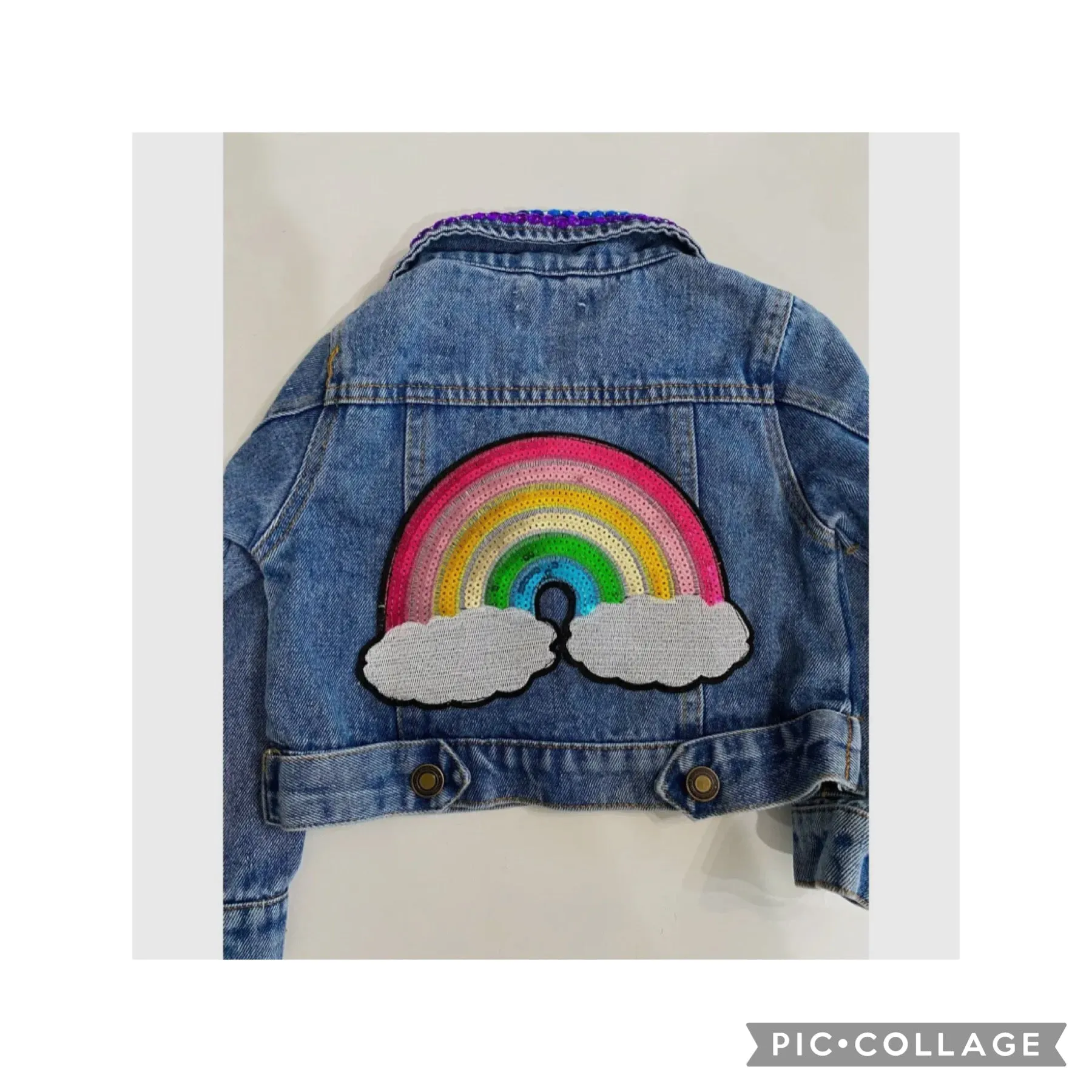 Rainbow Denim w/ Rhinestones
